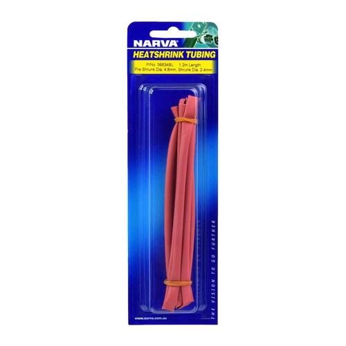 Narva 4.8mm Red Heatshrink Tubing - 1.2m Length