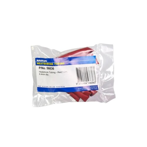 Narva 6.4mm x 1.2m Red Heatshrink - 56636