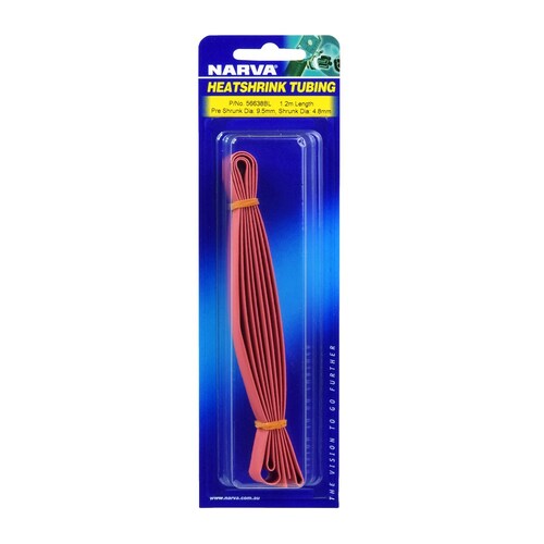 Narva 9.5mm Red Heatshrink Tubing - 1.2m Length (56638BL)
