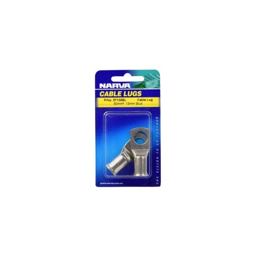 Narva Flared Entry Cable Lug Fits 50mm-¦ Cable and 12mm Studs Twin Pack - 57139BL