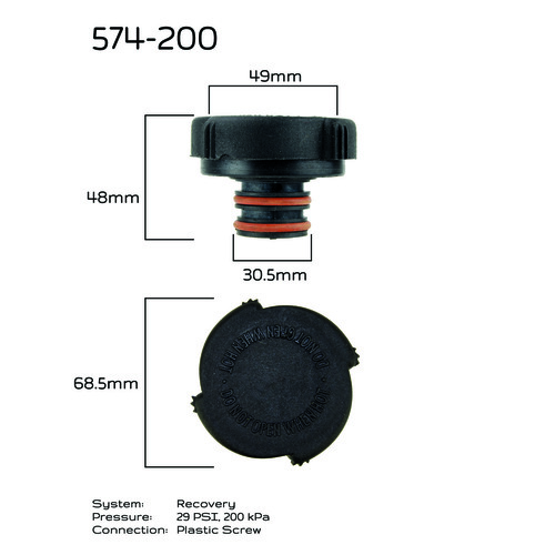 CPC Radiator Cap 574-200