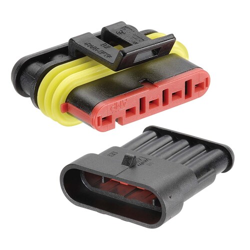 Narva 5-Way Amp Super Seal Connector Housing Kit - 2 Pack (57525BL)