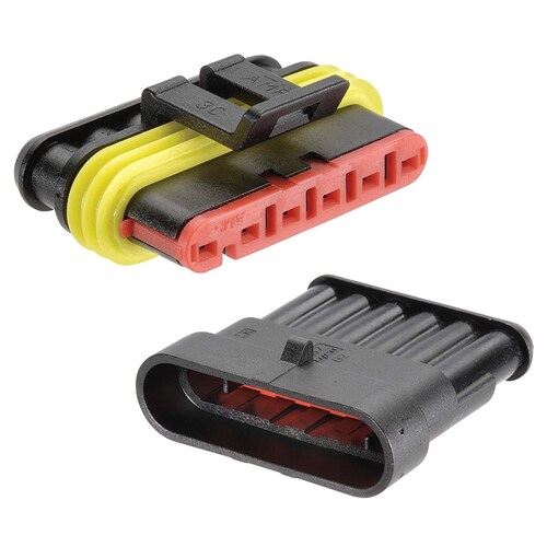 Narva 6-Way Amp Super Seal Connector Housing Kit - 2 Pack (57526BL)
