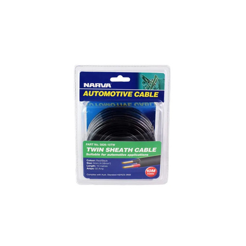 Narva Cable Twin Core 6mm 50a 10m 5826-10TW