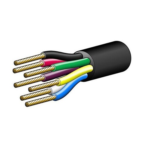 Narva 7 Core Trailer Cable 30m 10a 3mm Red Green Yello White Brown With Black Sheath 5873-30TC