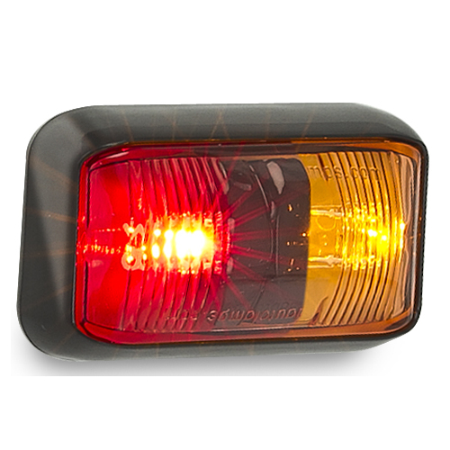 LED Auto Lamps  10volt-30volt Red Amber Side Marker In Blister Pack With 2 Led's 35mm X 58mm X 21mm With 40cm Wire. Adr Approved Crn No 36841    58ARM