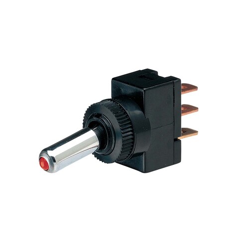 Narva Off/On Toggle Switch with Red LED - 60049BL