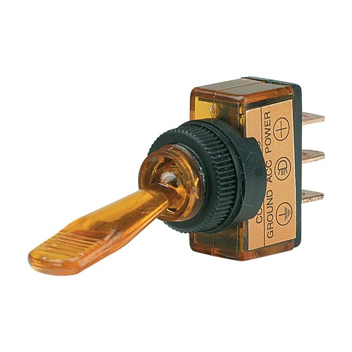 Narva Illuminated Off/On Toggle Switch Amber - 60050BL