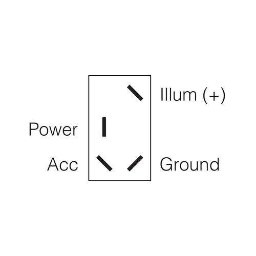 Narva Illuminated Off/On Toggle Switch Natural/Red - 60072BL