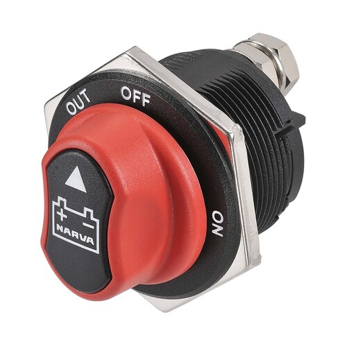 Narva 200 Amp Rotary Battery Master Switch with Removable Keyed Knob - 61043BL