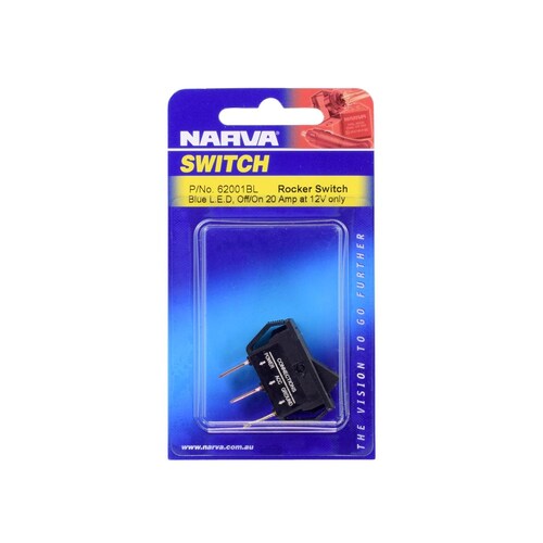 Narva Off/On Rocker Switch with Blue LED - 62001BL