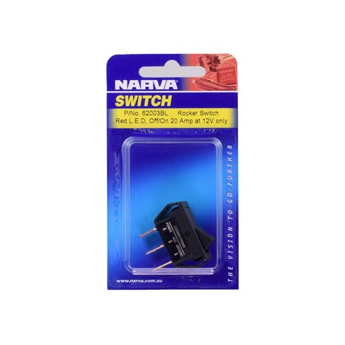 Narva Off/On Rocker Switch with Red LED - 62003BL