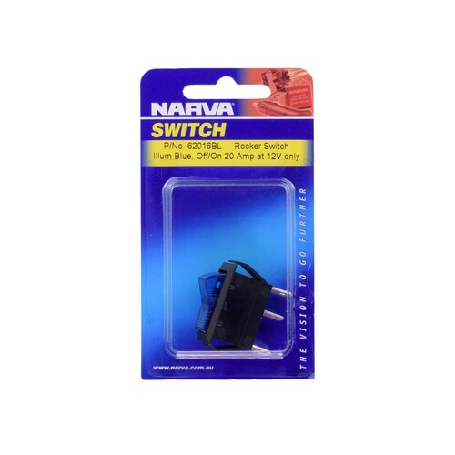 Narva Illuminated Off/On Rocker Switch Blue - 62016BL