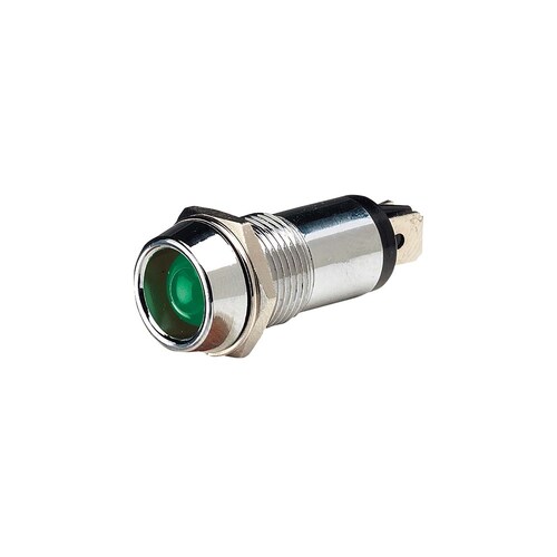 Narva Pilot Lamp 12v Chrome Led Green Narva 62091BL