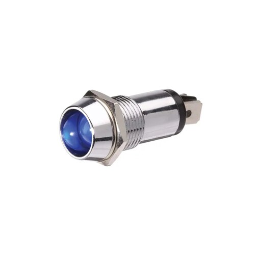 Narva 24V Chrome Pilot Lamp with Blue LED - 62098BL