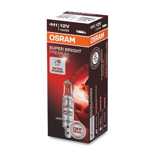 Osram Globe Super Bright Premium (1) H1 Halogen P14-5s 12v 100w 62200sbp