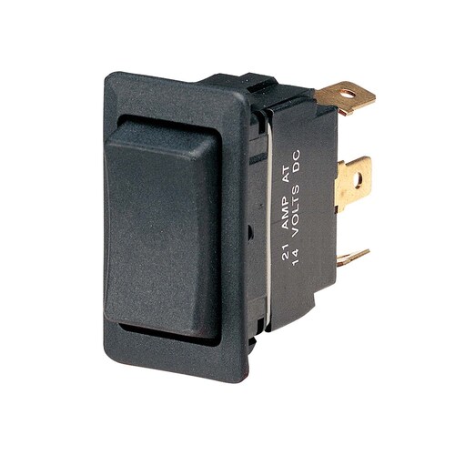 Narva Heavy-Duty Rocker Switch - Momentary On/Off/On (63044BL)