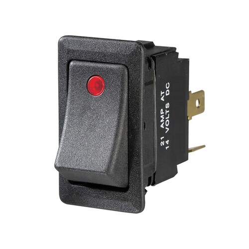 Narva Illuminated Off/On Heavy-Duty Rocker Switch (Red) - 63047BL