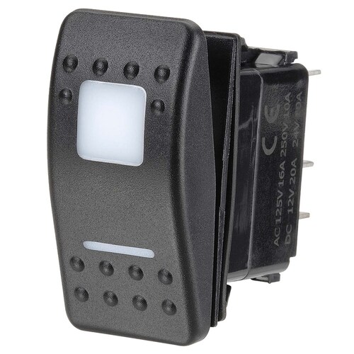 Narva 12/24V LED Illuminated Sealed Rocker Switch (Red) - 63158BL