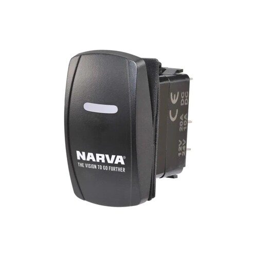 Narva 12/24V Sealed Off/On Rocker Switch with Blue LED Illumination - 63254BL