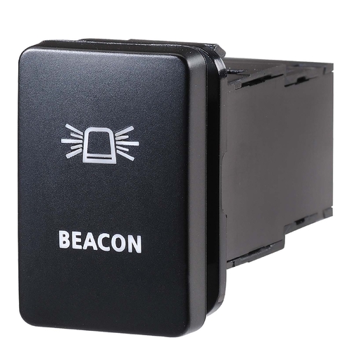 Narva 12 Volt ON/OFF LED Illuminated Sealed Push Switch with Beacon Symbol (Blue) 63310BL
