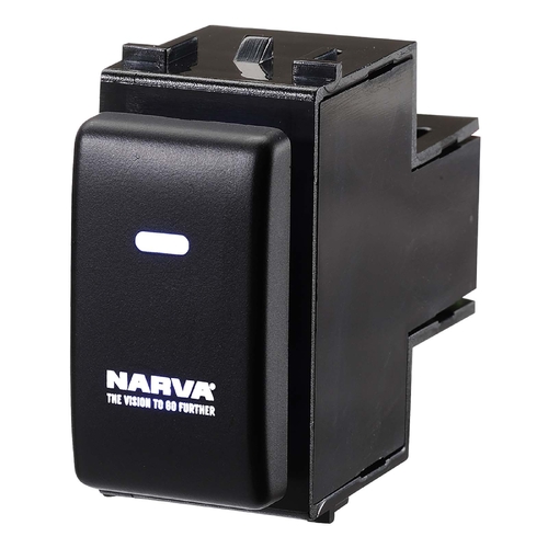 Narva 12 Volt ON/OFF LED Illuminated Sealed Push Switch (Blue) 63372BL