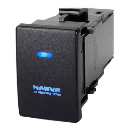 Narva 12 Volt On/Off LED Illuminated Sealed Push Switch (Blue) 63420BL