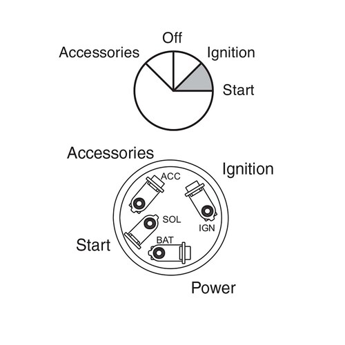 Narva 4 Position Marine Ignition Switch - 64012