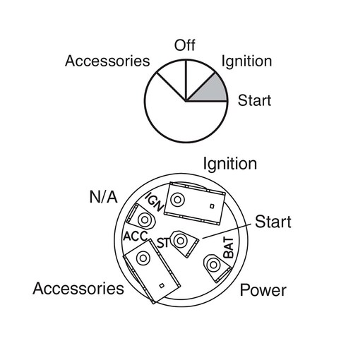 Narva 4 Position Ignition Switch for International Trucks - Part No. 64026