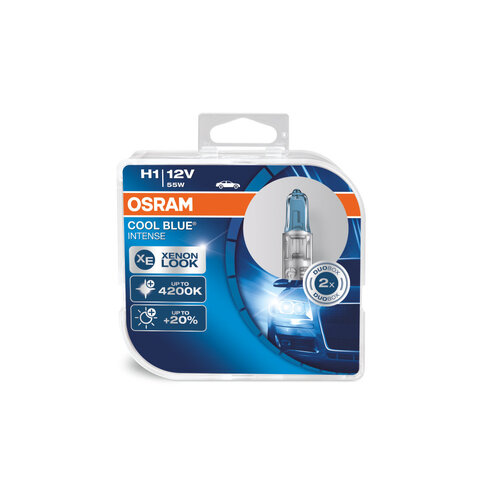 Osram Globes Cool Blue Intense (pk 2) H1 Halogen P14-5s 12v 55w 64150cbi-hcb