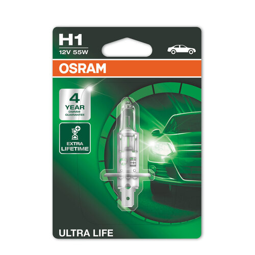 Osram Globe Ultra Life (1) H1 Halogen P14-5s 12v 55w 64150ult-01b