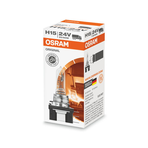 Osram Globe (1) H15 Halogen Pgj23t-1 24v 20/60w 64177