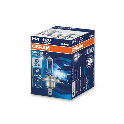 Osram Globe Cool Blue Intense (1) H4 Halogen P43t-38 12v 60/55w 64193cbi
