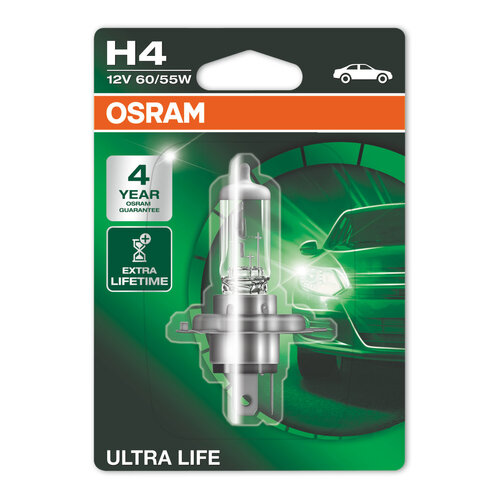 Osram Globe Ultra Life (1) H4 Halogen P43t-38 12v 60/55w 64193ult-01b