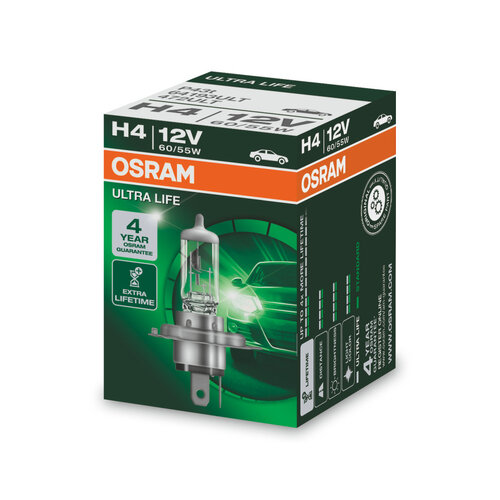 Osram Globe Ultra Life (1) H4 Halogen P43t-38 12v 60/55w 64193ult