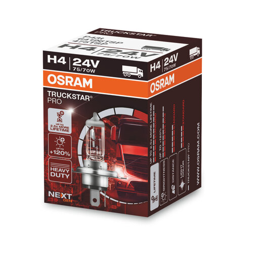 Osram Globe Truckstar (1) H4 Halogen P43t-38 24v 75/70w 64196tsp