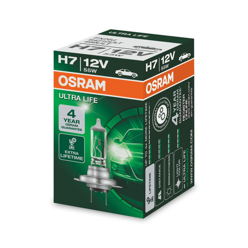 Osram Globe Ultra Life (1) H7 Halogen Px26d 12v 55w 64210ult