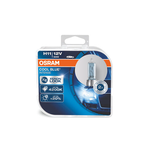 Osram Globes Cool Blue Intense (pk 2) H11 Halogen Phj19-2 12v 55w 64211cbi-hcb