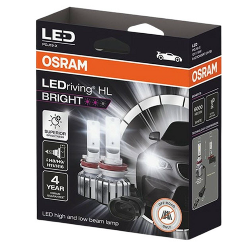 Osram LEDriving HL BRIGHT H8/H9/H11/H16 LED Globes 64211DWBRT-2HFB (Twin Pack)
