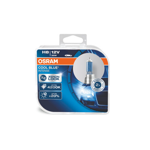 Osram Globes Cool Blue Intense (pk 2) H8 Halogen Pgj19-1 12v 35w 64212cbi-hcb