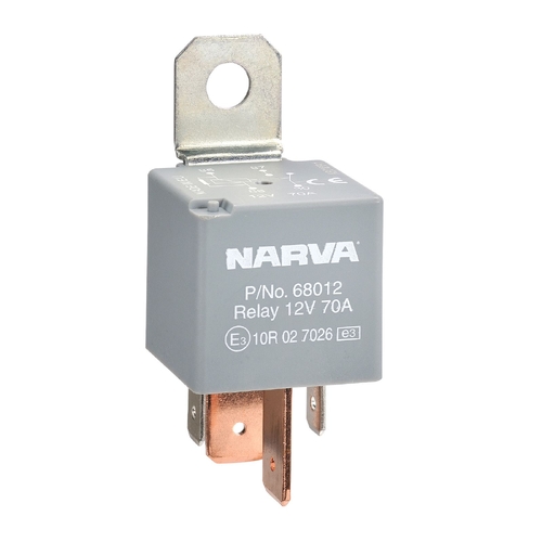 Narva 12V 70A 4-Pin Normally Open Relay with Resistor 68012