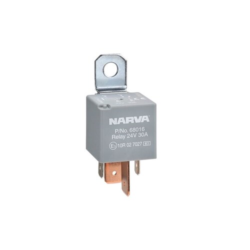 Narva 24V 30A Normally Open 4 Pin Relay with Resistor - 68016BL