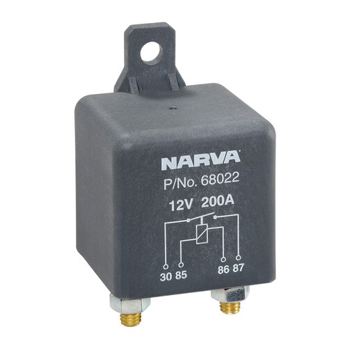 Narva 12V 200A Normally Open 4 Pin Heavy Duty Relay - Model 68022