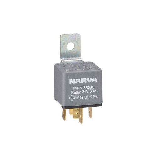 Narva 24V 30A Normally Open 5 Pin Relay with Resistor - 68036BL