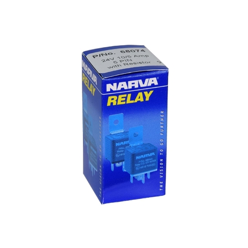 Narva 24V 10/5A 5-Pin Micro Relay Change-Over with Resistor 68074