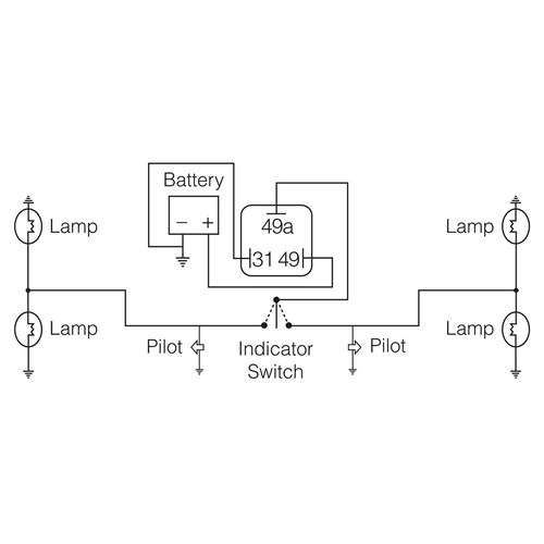 Narva 12 Volt 3 Pin Electronic Flasher - Single (68236BL)