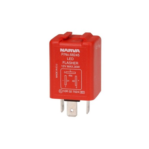 Narva 12 Volt 3 Pin Electronic LED Flasher - Single - 68245BL