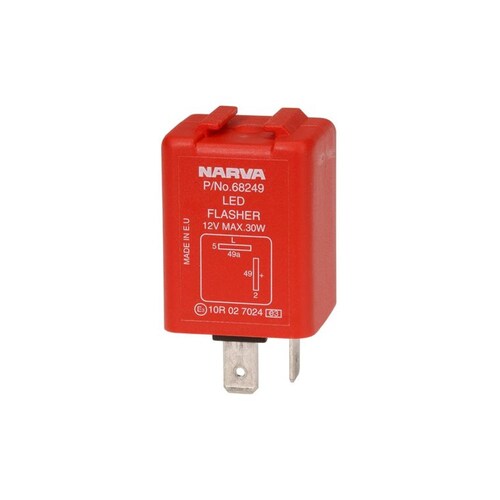 Narva 12 Volt 2 Pin Electronic LED Flasher - Single (68249BL)