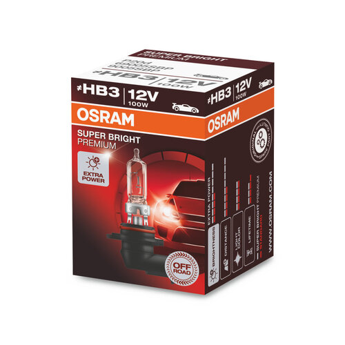 Osram Globe Super Bright Premium (1) Hb3 Halogen P20d 12v 100w 69005sbp
