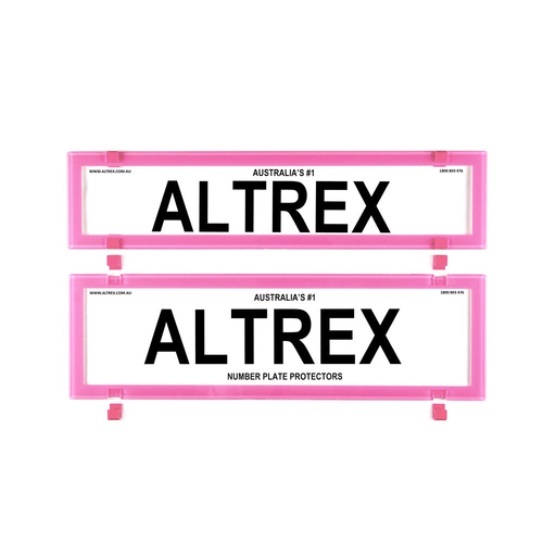 Altrex Number Plate Protector Covers Slimline Pink 6BCNLP
